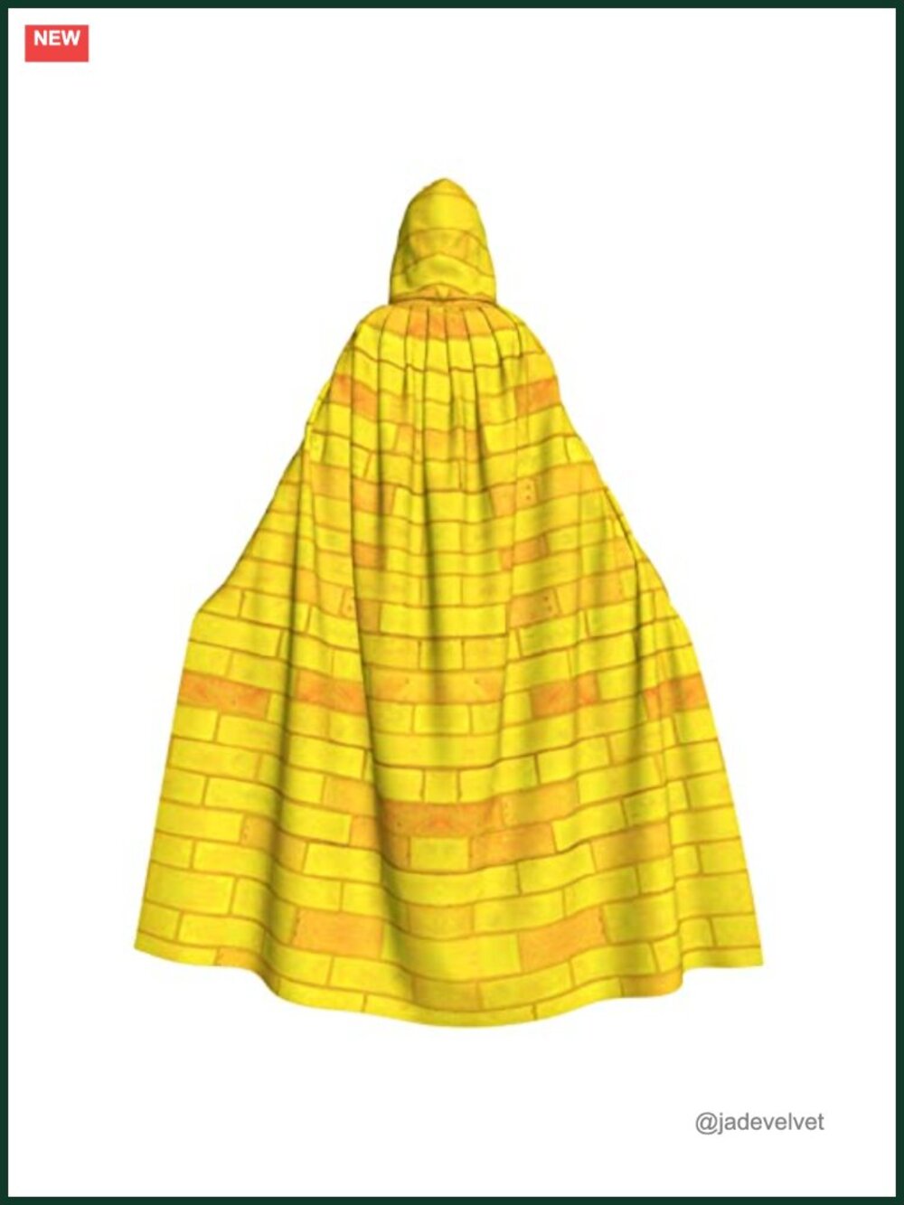 Yellow Hooded Cloak Witch Robe Cosplay Cape Halloween